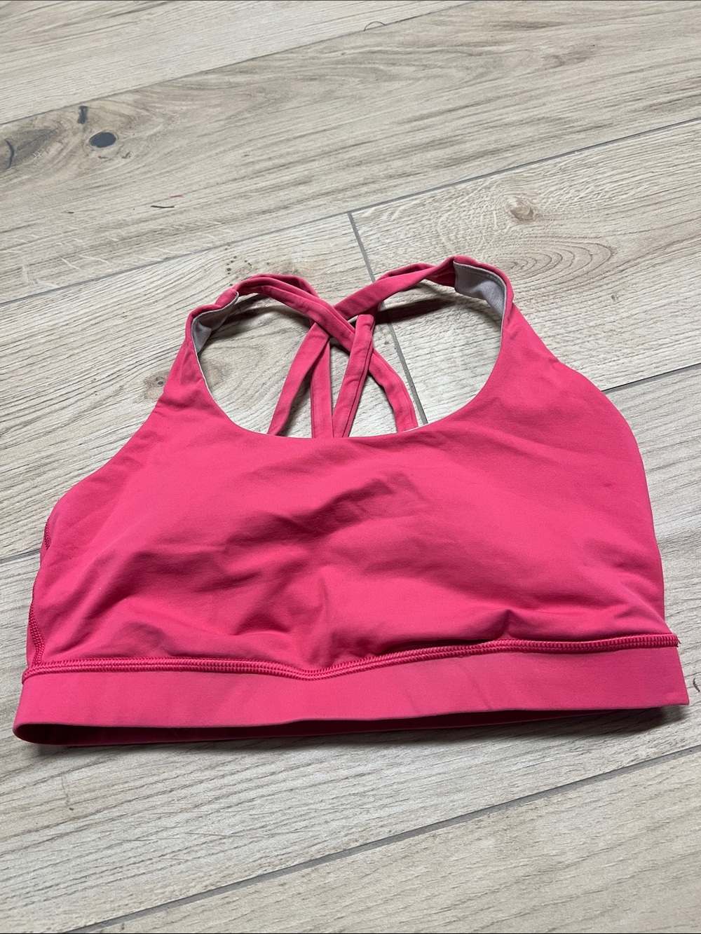 lululemon athletica Pink Crisscross Back Sports Bra